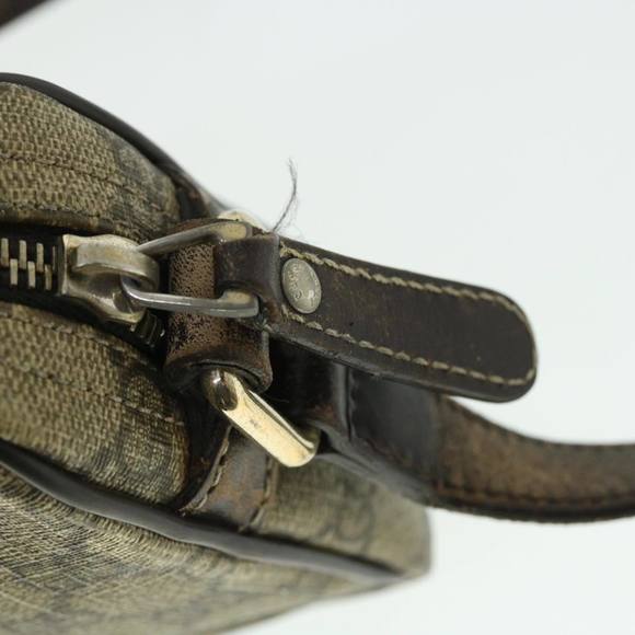 GUCCI GG Canvas Shoulder Bag PVC Leather Beige Auth 51841 - Picture 10 of 16